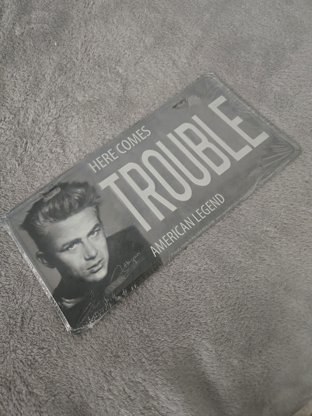 Here Comes Trouble "American Legend" Decorative Sign - Black & White